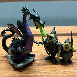 Disney Black and Purple Dragon with Green Flames Playset